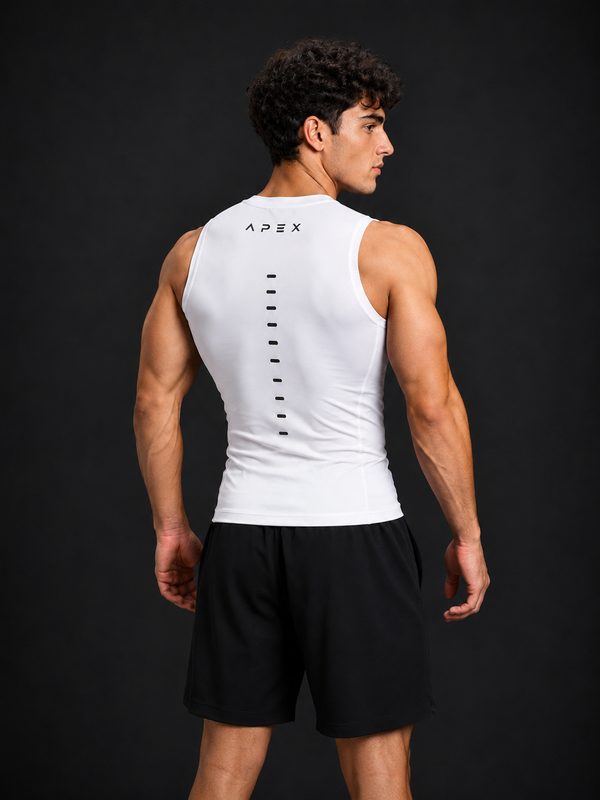 Sleeveless Compression - White