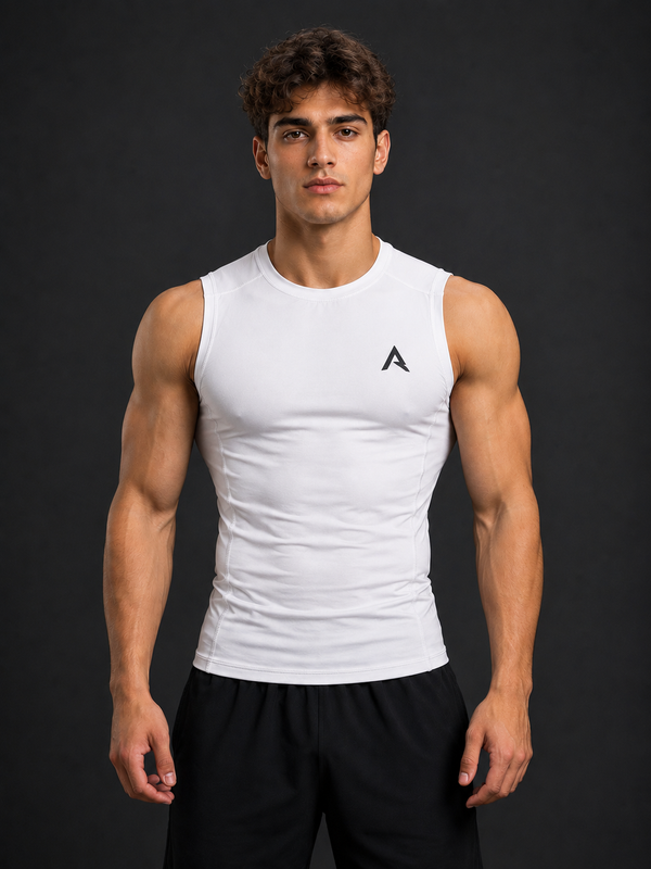 Sleeveless Compression - White